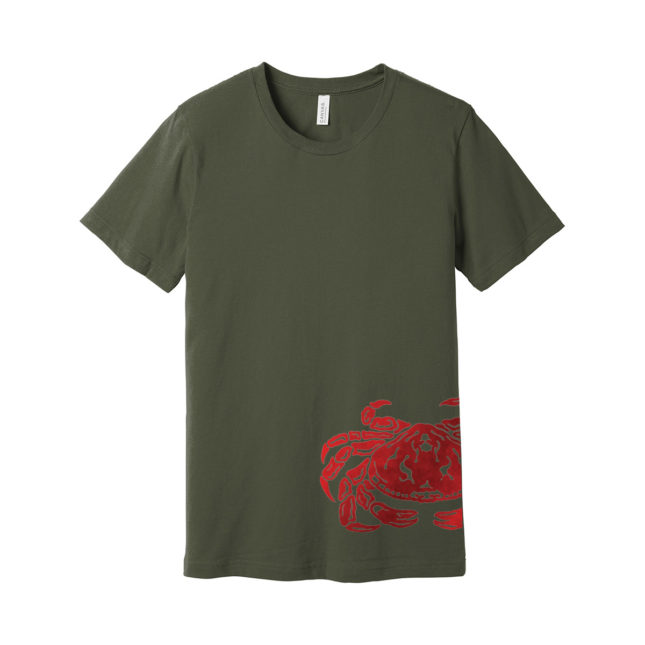 PS0419 Mens Crab Tee front army2
